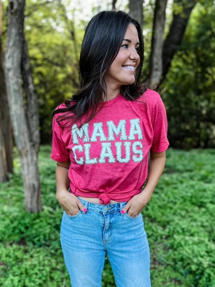 MAMA CLAUSE RED TEE