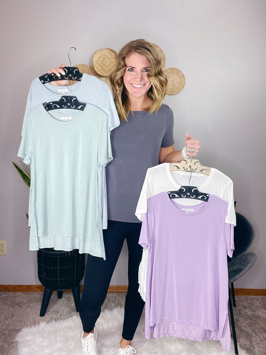 KNIT SOLID JERSEY TOP