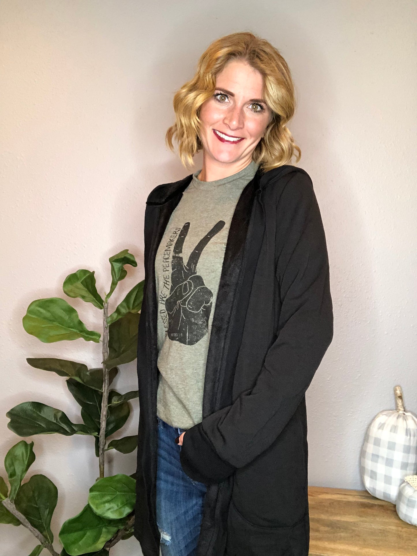 HOODED CARDIGAN