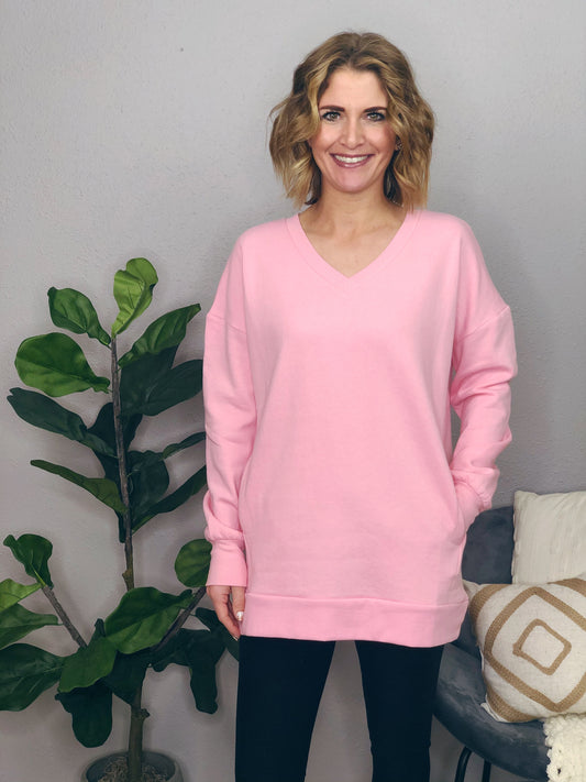 V-NECK POCKET SWEATER