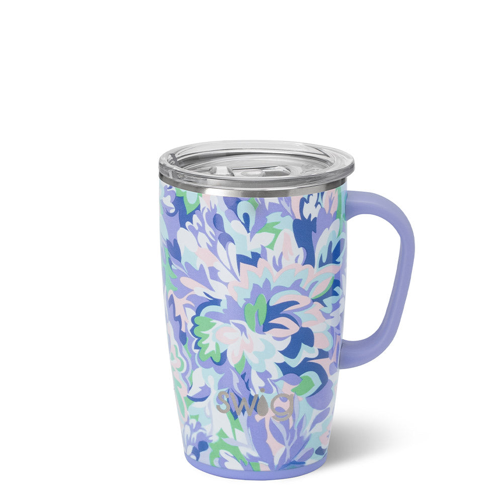 MORNING GLORY 18oz TRAVEL SWIG MUG