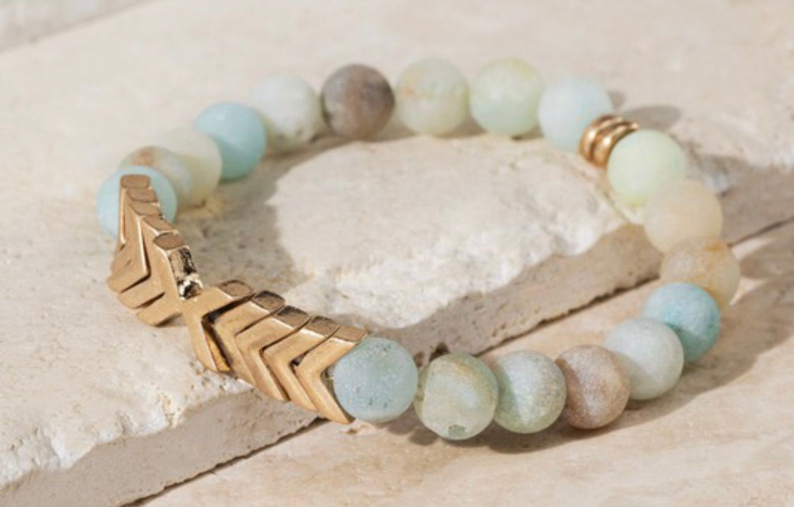 STONE W/ CHEVRON PENDANT