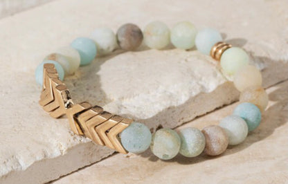 STONE W/ CHEVRON PENDANT