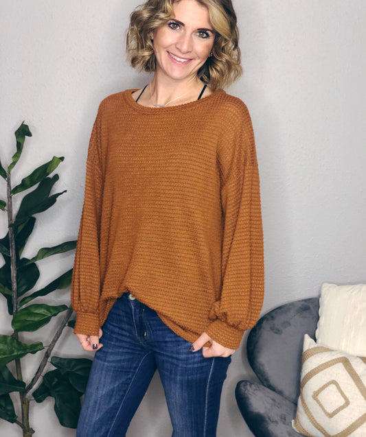 RUST WAFFLE TOP