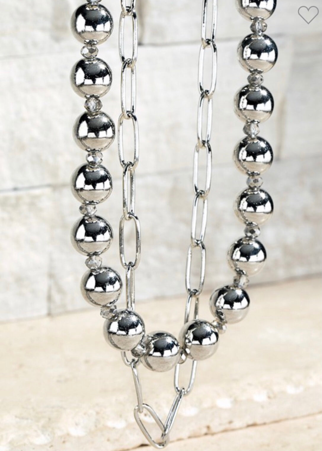 DOUBLE LAYER BEAD NECKLACE