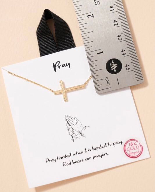SIDEWAYS CROSS NECKLACE