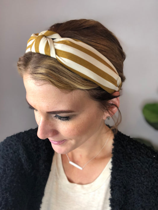 STRIPED KNOTTED HEADBAND