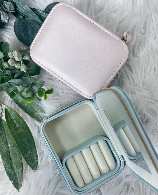 TRAVEL DOUBLE ZIPPER JEWELRY CASE