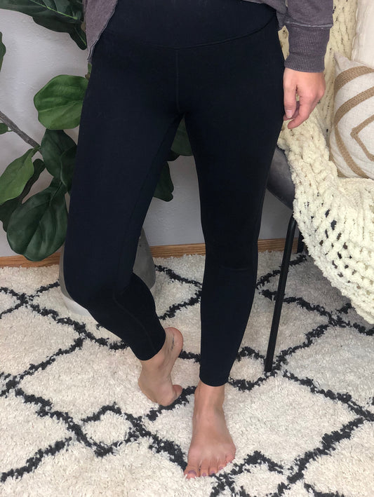 HIGHWAISTED BASIC BLACK LEGGINGS