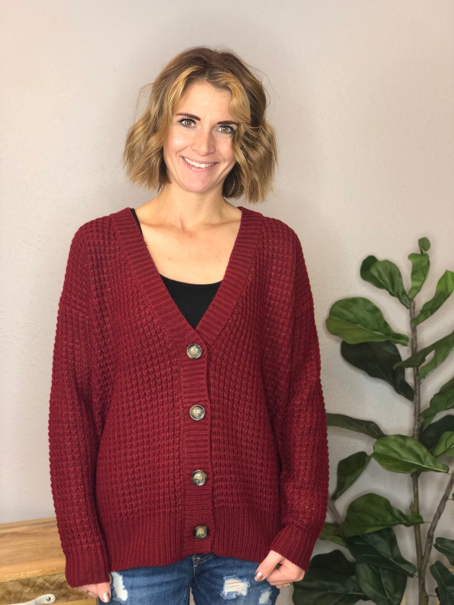 BUTTON FRONT CARDIGAN
