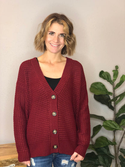 BUTTON FRONT CARDIGAN