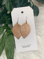 ROSE GOLD LEATHER EARRING