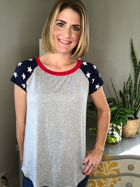 FLAG BASEBALL TEE