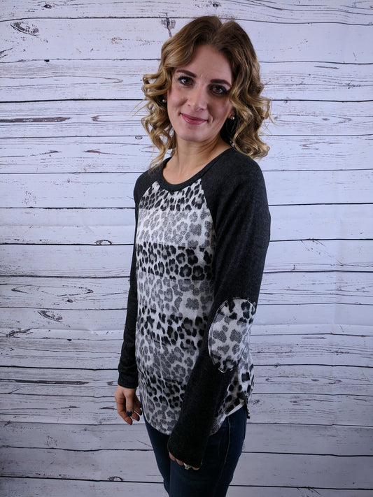 Grey Leopard Print Tunic