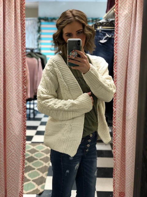 CHENILLE CARDIGAN