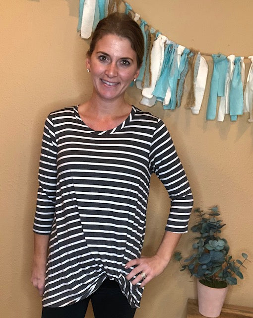 STRIPE SIDE KNOT