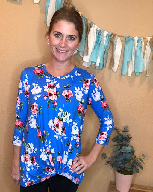 SIDE KNOT 3/4 SLEEVE