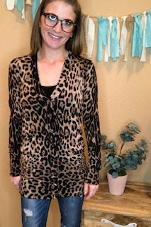 LEOPARD CARDI