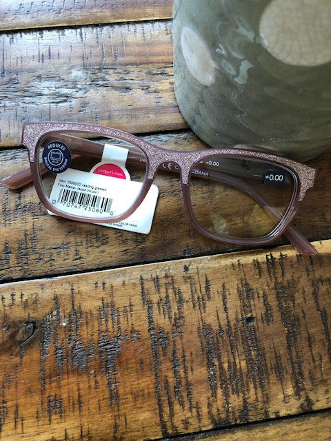 MAUVE GLITTER GLASSES