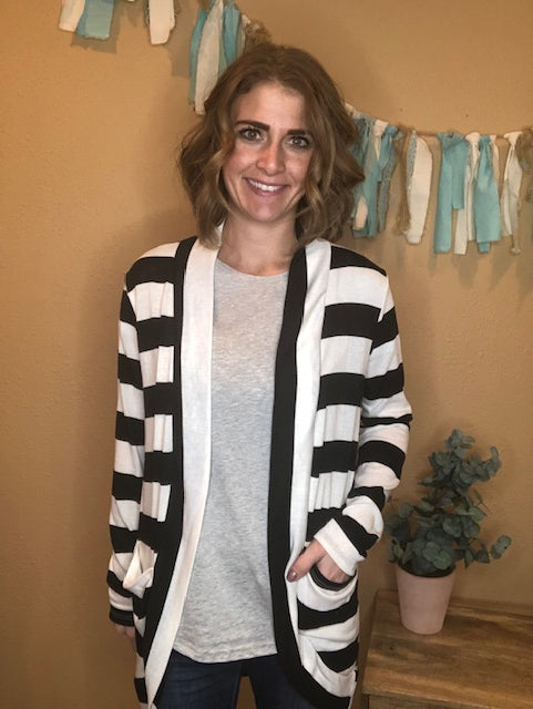 STRIPED CARDIGAN
