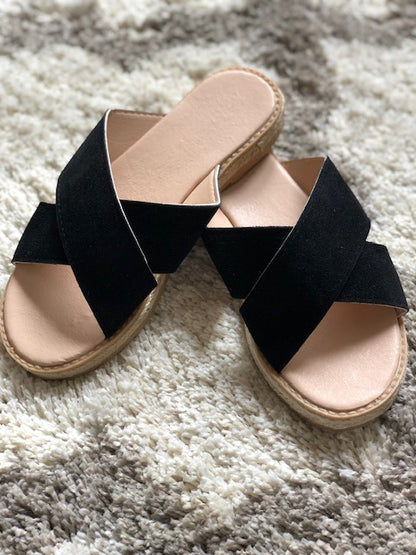 CRISS CROSS SLIDE SANDAL