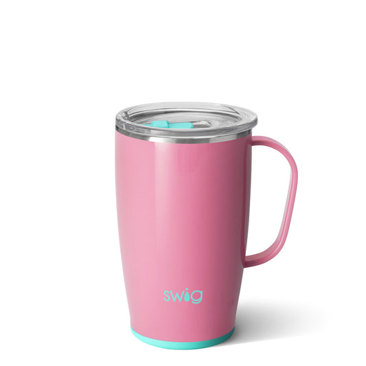 18 OZ PEONY SWIG TRAVEL MUG