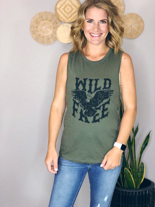 WILD AND FREE MUSCLE TANK