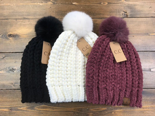 C.C. CHENILLE YARN HAT