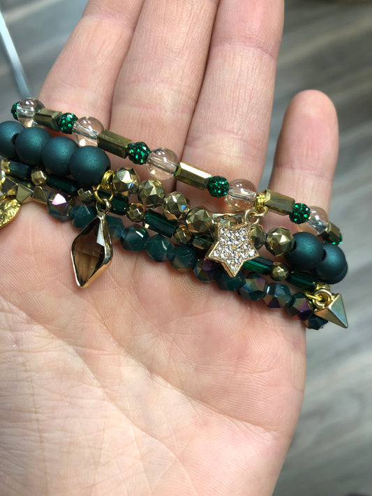 STAR GREEN AND GOLD